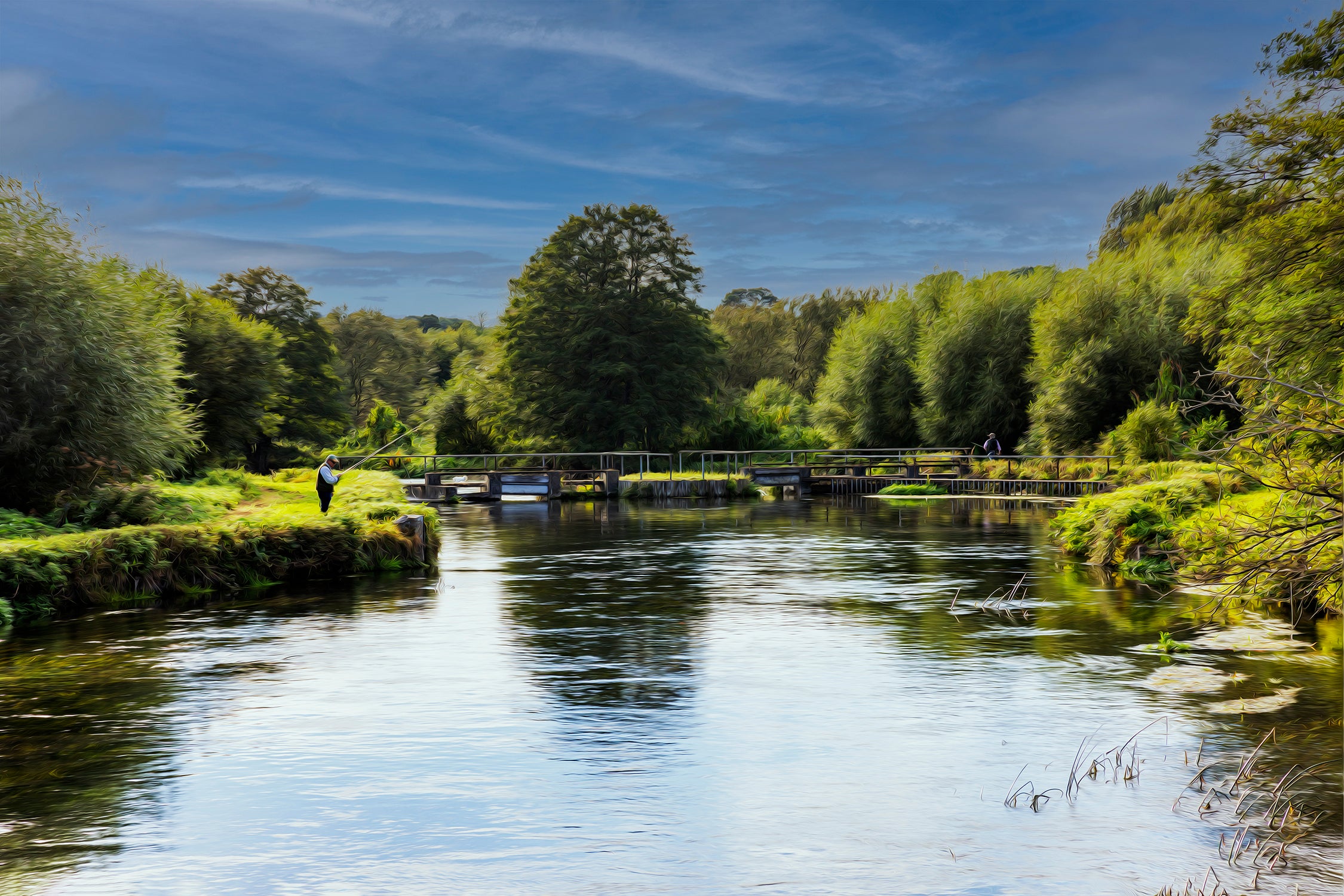 Fishermen on River Test
