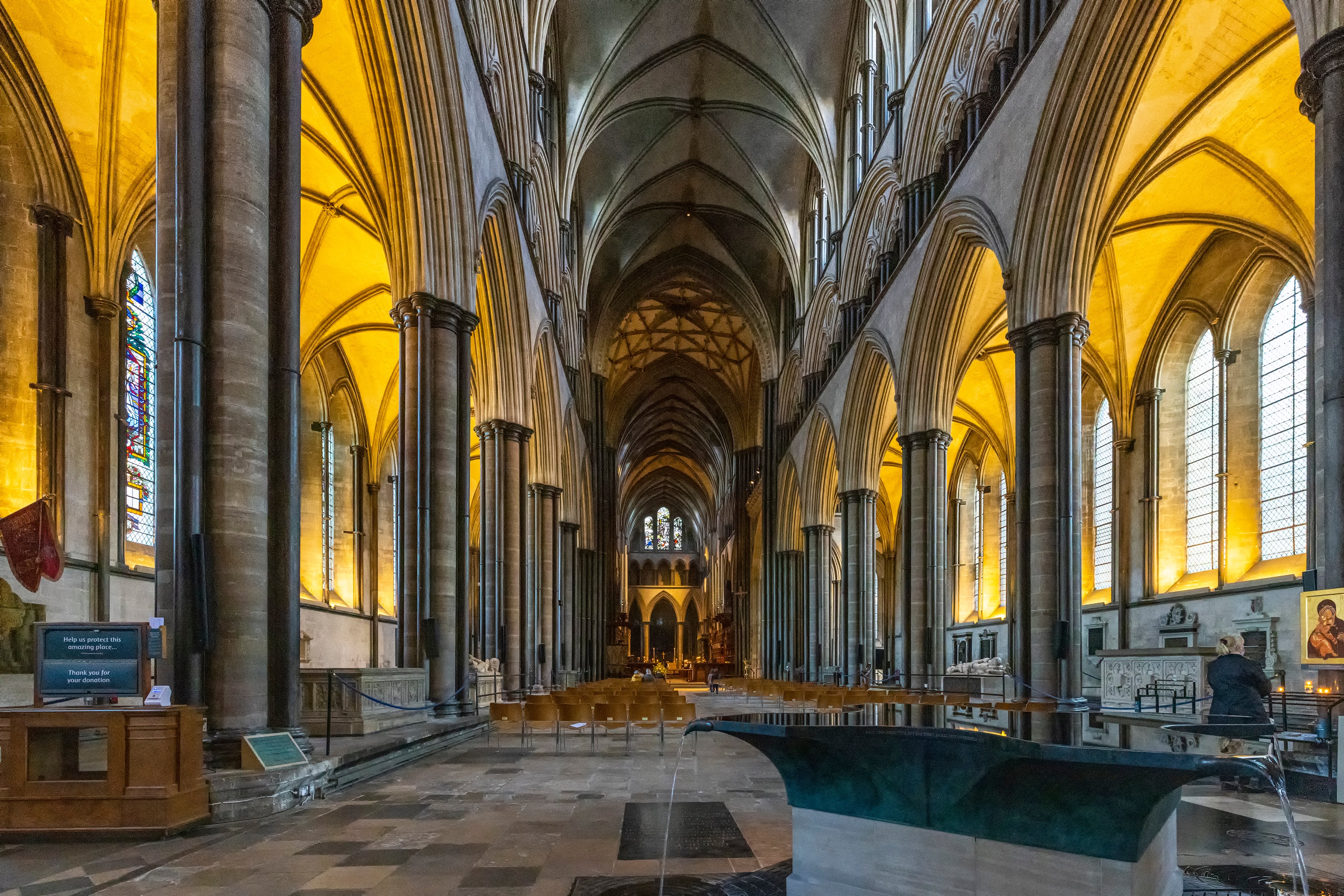 Inside Salisbury Cathedral