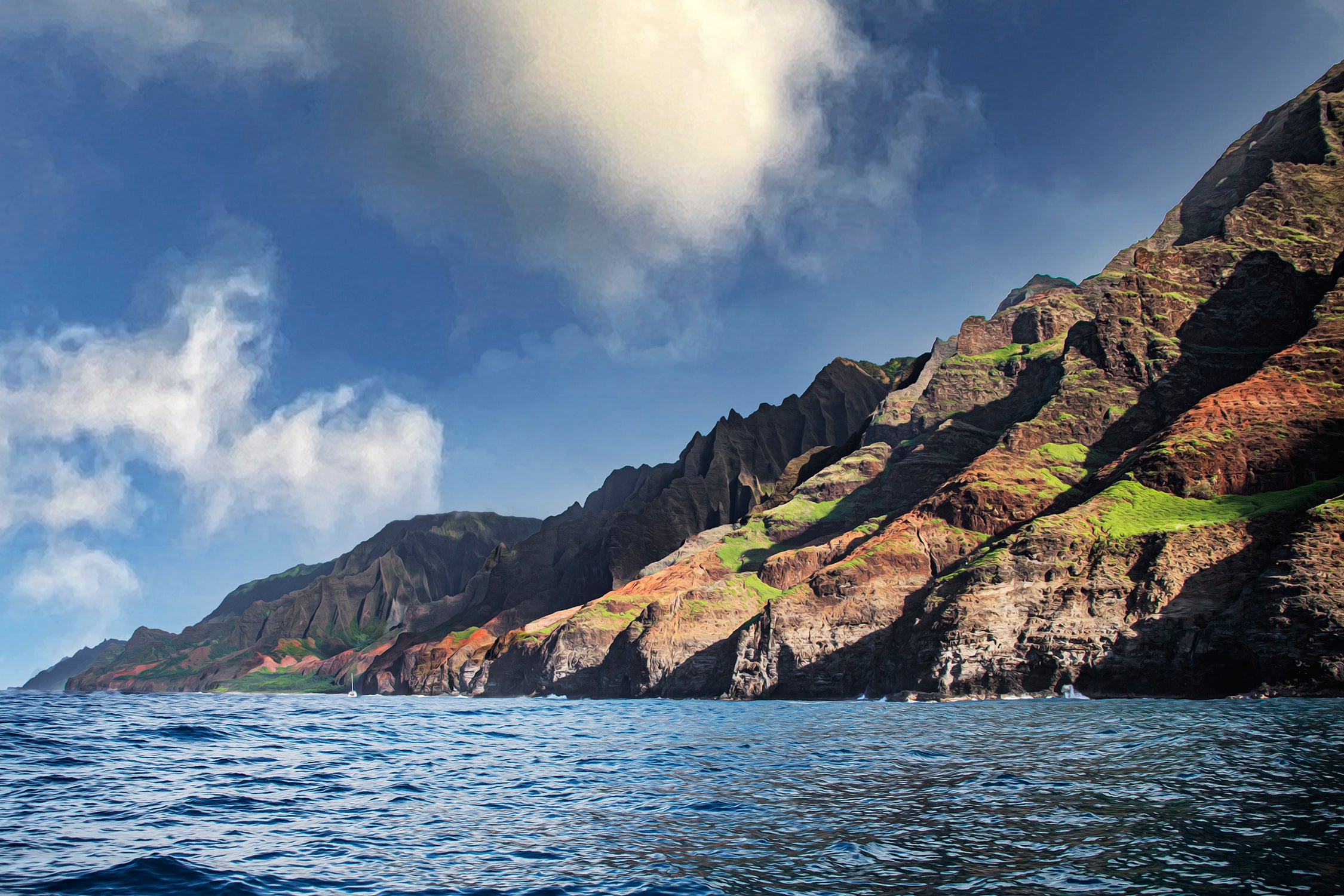 Napali Coast Painted