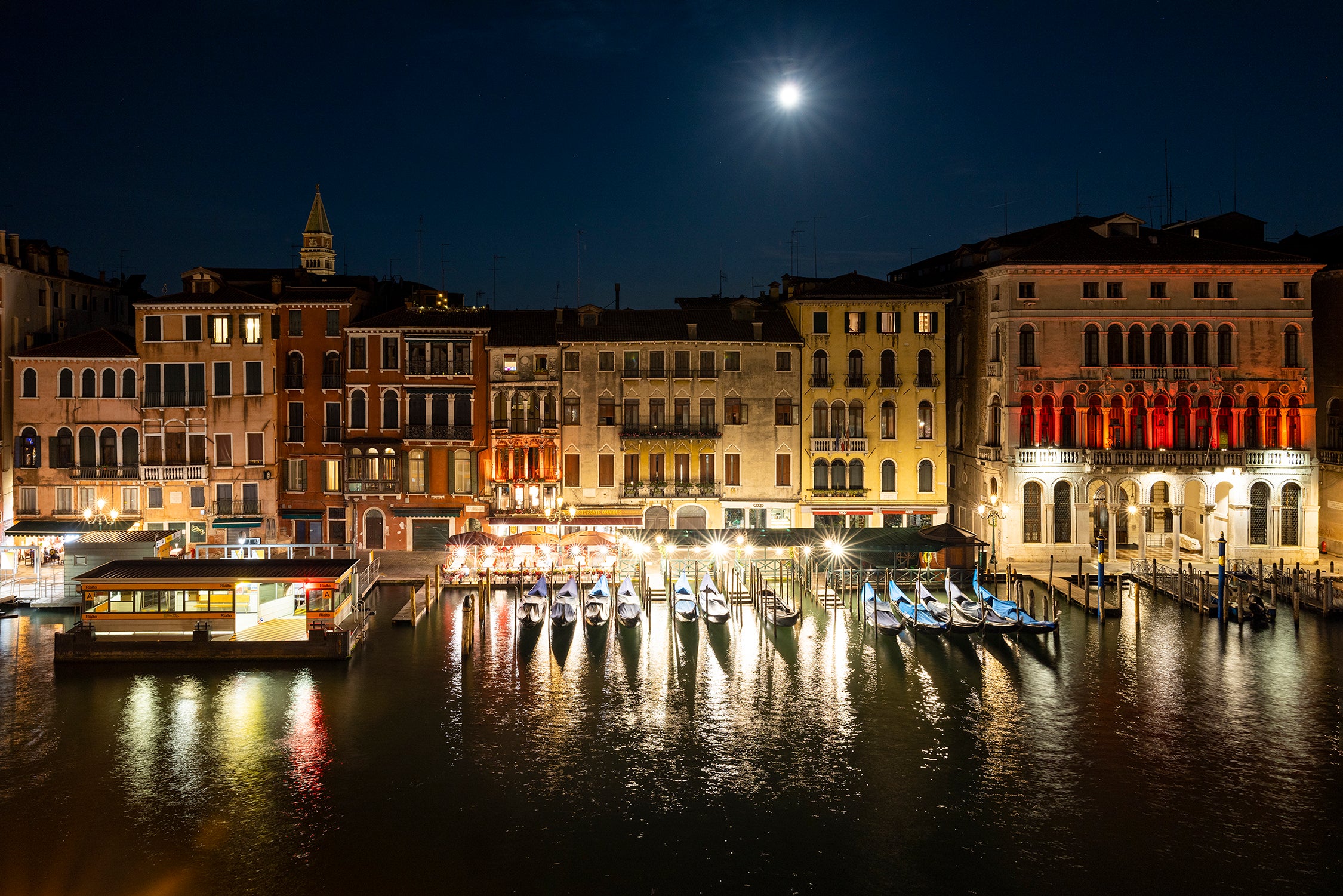 Night View of Venice Full Moon