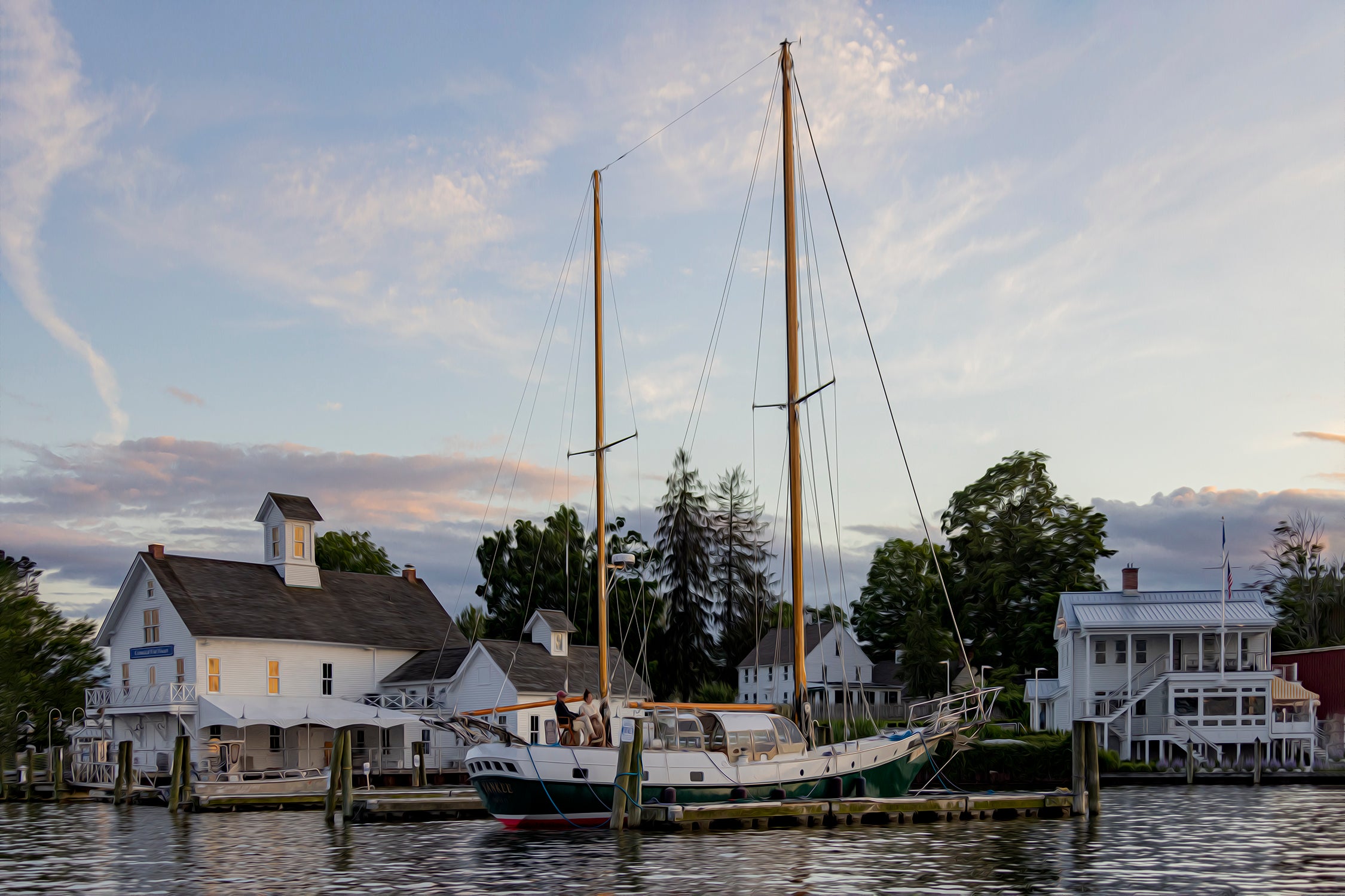 Sailboat in Essex Harbor