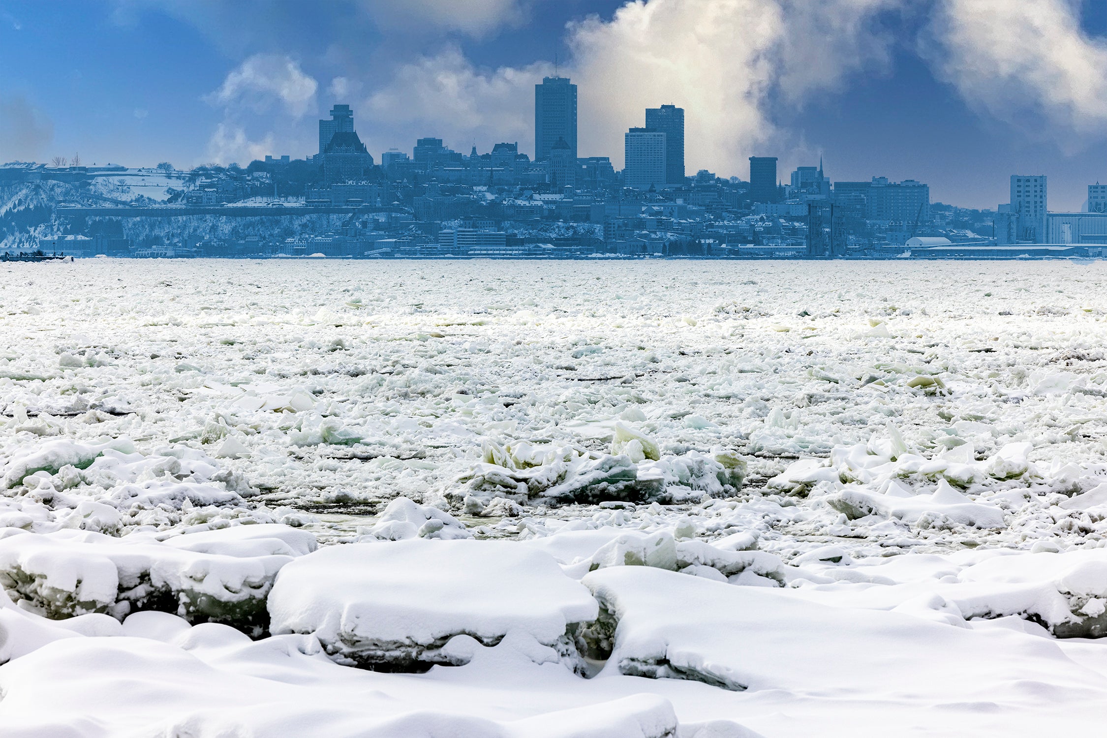 St Lawrence with Ice before Quebec City
