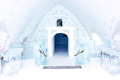 Ice Hotel Entrance with Stairs