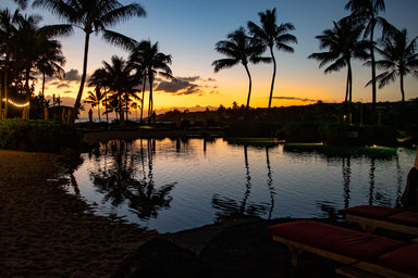 Kukui'ula Swimming Pool at Dusk