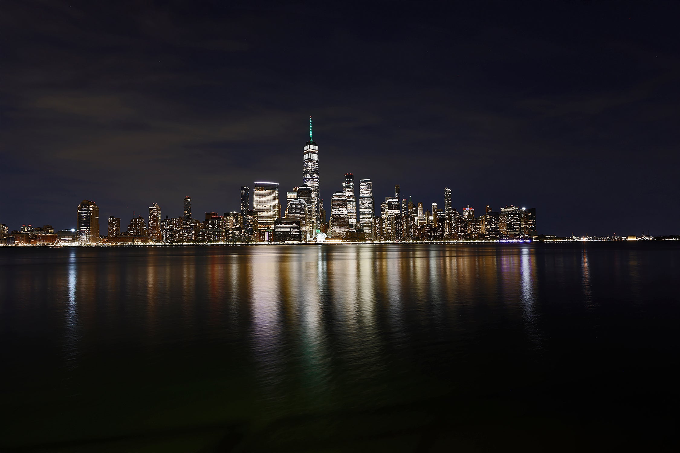 Long Shot of World Trade Center at Night